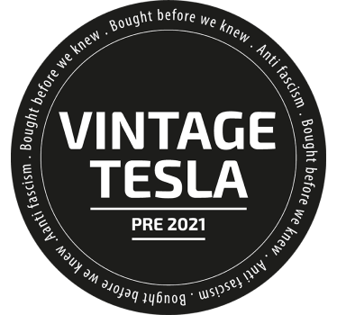 Vintage-tesla bil klistermärke - Tenstickers
