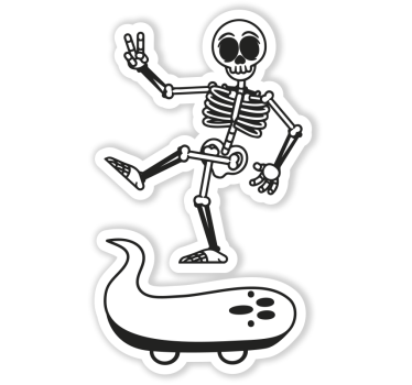 Skelettåkare Laptop klistermärke - Tenstickers