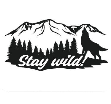 stay wild! husvagn klistermärke - Tenstickers