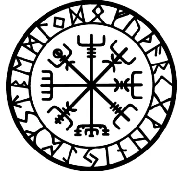 Viking kompass kultur klistermärke - Tenstickers