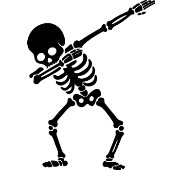 Skelett dab-design dekal motorcykel - Tenstickers