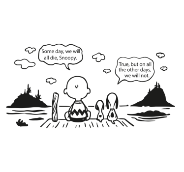 Snoopy och charlie lake husvagn klistermärke - Tenstickers