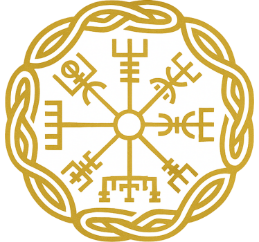 Guld vegsisir-symbol husvagn klistermärke - Tenstickers
