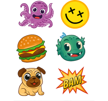 Seriefigurer samling klistermärken till cykel - Tenstickers