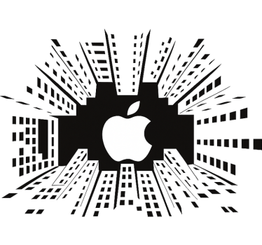 Macbook skyskrapor Laptop klistermärke - Tenstickers