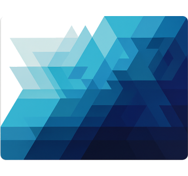 Blå trianglar design skåpbilsklistermärke - Tenstickers