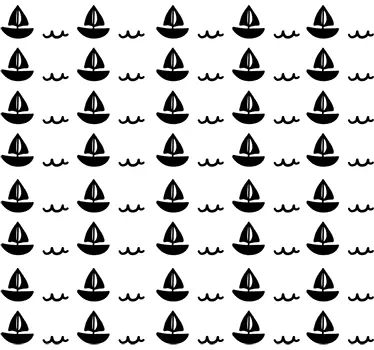 Liten båt klistermärke - Tenstickers