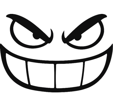 Busig bakåtriktad gremlin bil klistermärke - Tenstickers