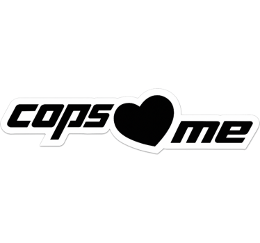 Cops älskar mig bil klistermärke - Tenstickers
