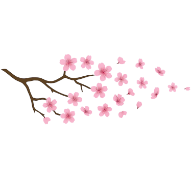 Bil klistermärke rosa körsbärsblomma - Tenstickers