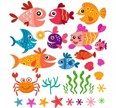Nilen av barnens fisk väggdekor - Tenstickers