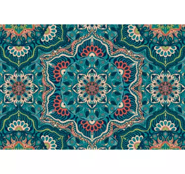 Blå mandala laptop hud dekal - Tenstickers