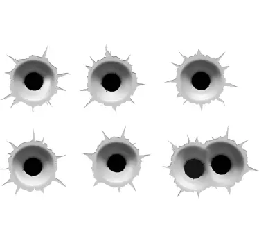 Kula hål bil klistermärken - Tenstickers