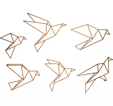 Origami fåglar väggdekal - Tenstickers