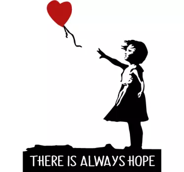 Banksy hoppas alltid väggdekal - Tenstickers