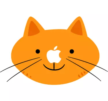 Katt ansikte macbook klistermärke - Tenstickers