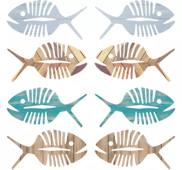 Siluett fisk marina djur väggdekaler - Tenstickers