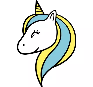 Enhörningscykel dekal - Tenstickers