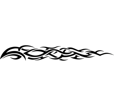 Bil klistermärke lång tribal flamma - Tenstickers