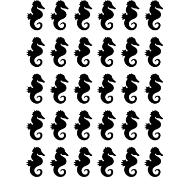 Sjöhästar väggklistermärken - Tenstickers