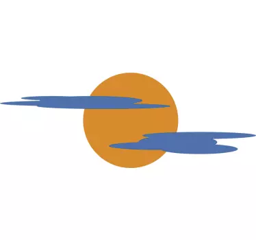 Sol och moln dekal husvagn - Tenstickers