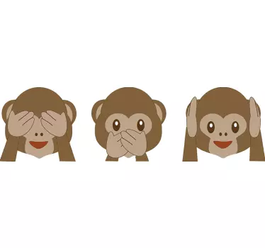 Mono emojis vägg klistermärke - Tenstickers
