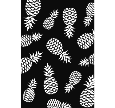 Mönster av pineaples fönster klistermärke - Tenstickers