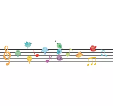 Musik sida med anteckningar vägg klistermärke - Tenstickers