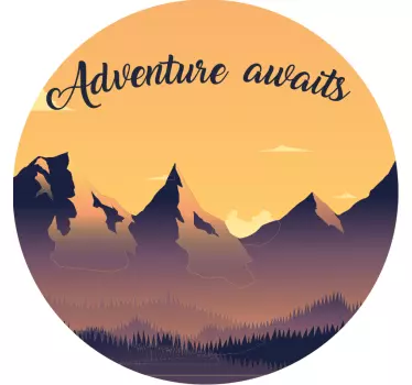 Cirkel äventyr väntar på laptop sticker - Tenstickers