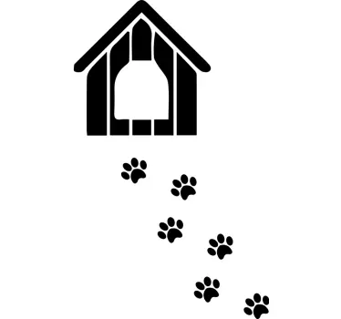 Fotspår hund bärbar dator klistermärke - Tenstickers