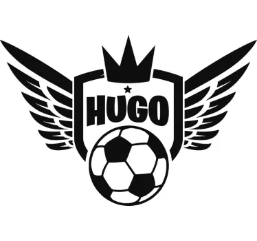 Fotboll royalty vägg barn klistermärke - Tenstickers