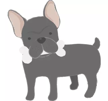Fransk bulldogg vägg klistermärke - Tenstickers