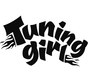 Tuning flickan bil dekal - Tenstickers