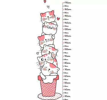 Kattungar meter höjd diagram dekaler - Tenstickers