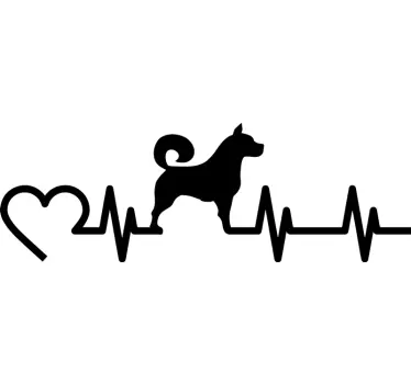 Elektrogram hundbil klistermärke - Tenstickers