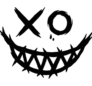 Creepy joker smile bilklistermärke - Tenstickers