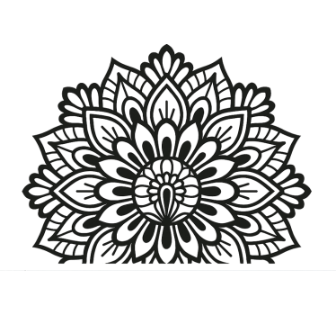 Husvagn klistermärke lotus style mandala - Tenstickers
