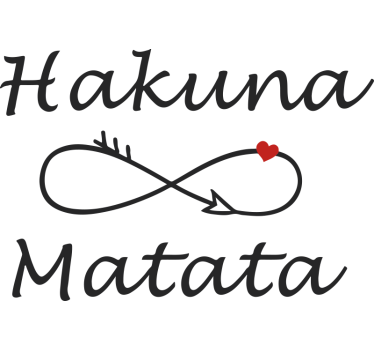Hakuna matata text husvagn klistermärke - Tenstickers