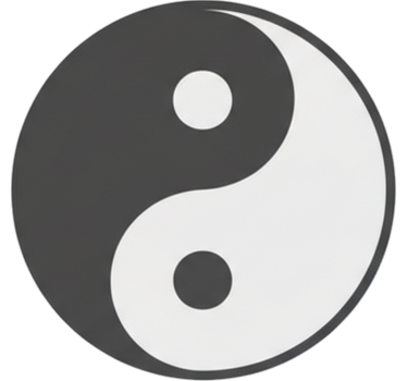 Minimalistisk yin yang duschkabin klistermärke - Tenstickers