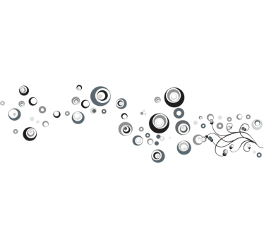 Wallsticker gråskala urban bubbla - Tenstickers