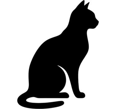 Bildekaler sittande katt silhuett - Tenstickers