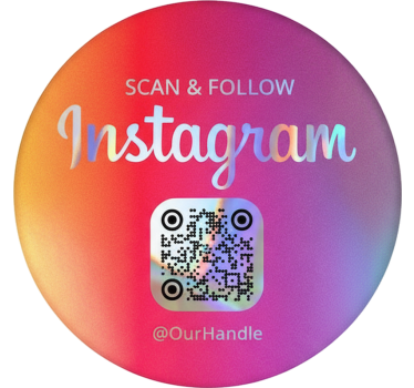 Väggklistermärken djur med regnbåge instagram qr kod - Tenstickers
