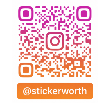 Väggklistermärken djur med qr-kod för instagram - Tenstickers