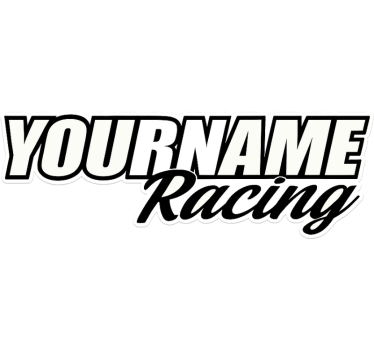 Ditt namn racing anpassningsbar klistermärke - Tenstickers