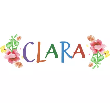 Blommor namn cykel dekal - Tenstickers