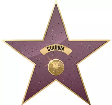 Namngivna walk of fame stjärnbiodekal - Tenstickers