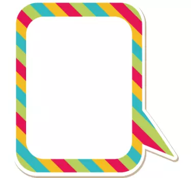 Färgglada anpassningsbara pratbubbla klistermärke - Tenstickers
