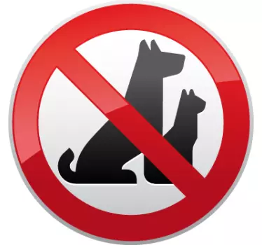 Inga husdjur varningstecken klistermärke - Tenstickers