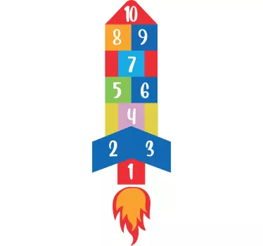 Hopscotch raketväggklistermärken för barn - Tenstickers