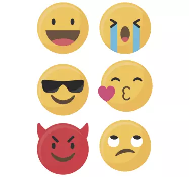 Emoji set huawei telefon klistermärke - Tenstickers